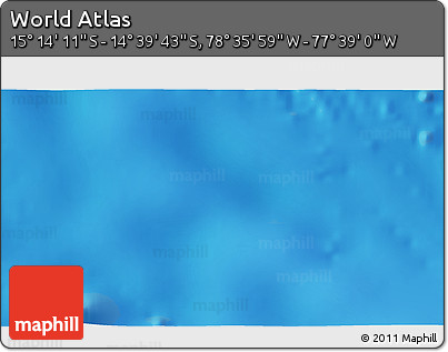 Physical 3D Map of the Area around 14° 56' 57" S, 78° 7' 30" W