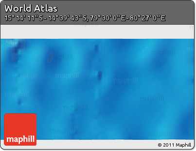 Physical 3D Map of the Area around 14° 56' 57" S, 79° 58' 29" E