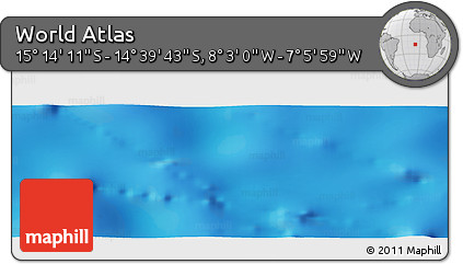Physical Panoramic Map of the Area around 14° 56' 57" S, 7° 34' 30" W