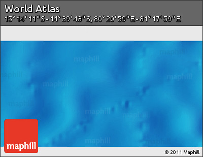 Physical 3D Map of the Area around 14° 56' 57" S, 80° 49' 29" E