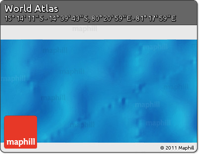 Physical 3D Map of the Area around 14° 56' 57" S, 80° 49' 29" E