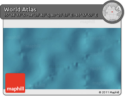 Satellite 3D Map of the Area around 14° 56' 57" S, 80° 49' 29" E