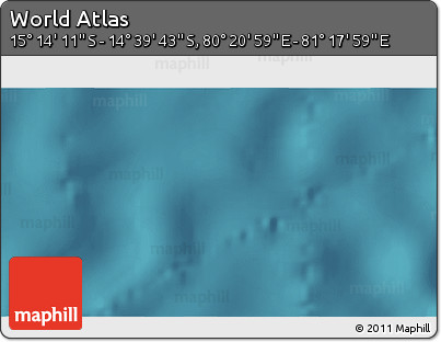 Satellite 3D Map of the Area around 14° 56' 57" S, 80° 49' 29" E