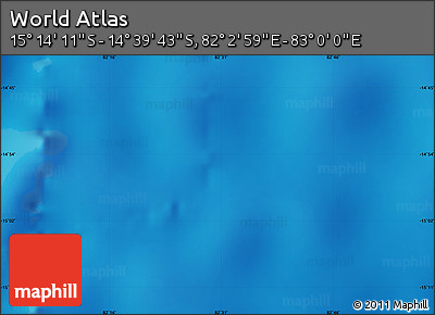 Physical Map of the Area around 14° 56' 57" S, 82° 31' 30" E