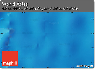 Physical Map of the Area around 14° 56' 57" S, 82° 31' 30" E