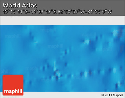 Physical 3D Map of the Area around 14° 56' 57" S, 82° 22' 30" W