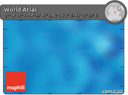 Physical Map of the Area around 14° 56' 57" S, 83° 22' 30" E