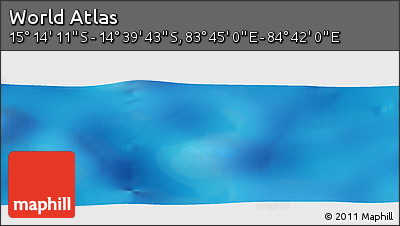 Physical Panoramic Map of the Area around 14° 56' 57" S, 84° 13' 29" E