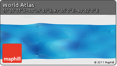 Physical Panoramic Map of the Area around 14° 56' 57" S, 84° 13' 29" E
