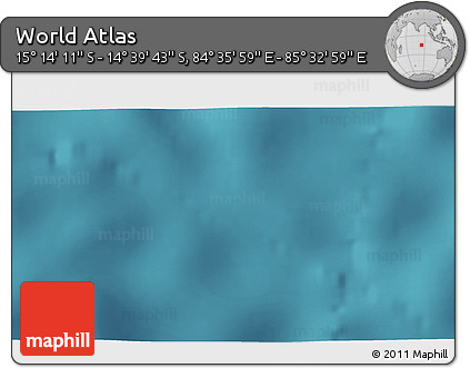 Satellite 3D Map of the Area around 14° 56' 57" S, 85° 4' 29" E