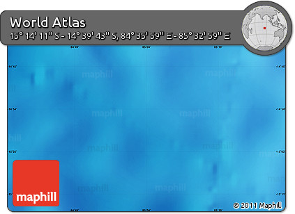 Physical Map of the Area around 14° 56' 57" S, 85° 4' 29" E