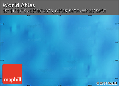Physical Map of the Area around 14° 56' 57" S, 85° 4' 29" E