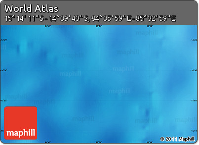 Physical Map of the Area around 14° 56' 57" S, 85° 4' 29" E