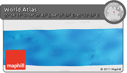 Physical Panoramic Map of the Area around 14° 56' 57" S, 85° 4' 29" E