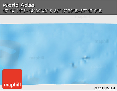 Physical 3D Map of the Area around 14° 56' 57" S, 86° 46' 30" E