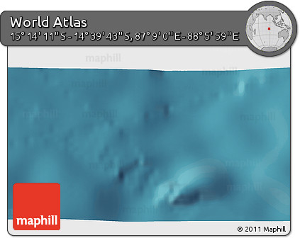 Satellite 3D Map of the Area around 14° 56' 57" S, 87° 37' 30" E