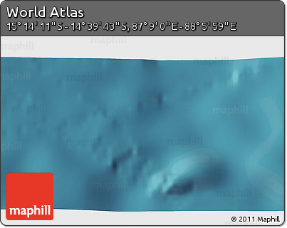 Satellite 3D Map of the Area around 14° 56' 57" S, 87° 37' 30" E