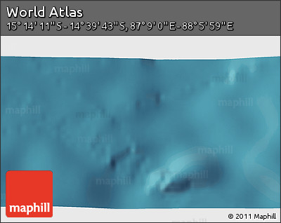 Satellite 3D Map of the Area around 14° 56' 57" S, 87° 37' 30" E