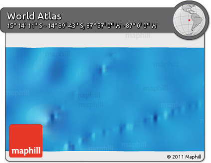Physical 3D Map of the Area around 14° 56' 57" S, 87° 28' 29" W