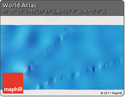 Physical 3D Map of the Area around 14° 56' 57" S, 87° 28' 29" W