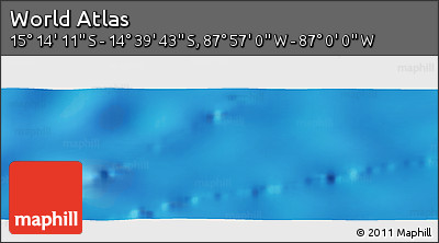 Physical Panoramic Map of the Area around 14° 56' 57" S, 87° 28' 29" W