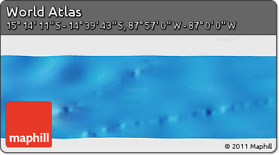 Physical Panoramic Map of the Area around 14° 56' 57" S, 87° 28' 29" W