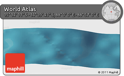 Satellite Panoramic Map of the Area around 14° 56' 57" S, 88° 28' 29" E