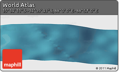 Satellite Panoramic Map of the Area around 14° 56' 57" S, 88° 28' 29" E