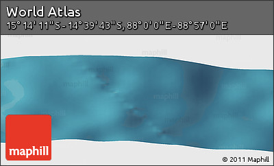 Satellite Panoramic Map of the Area around 14° 56' 57" S, 88° 28' 29" E