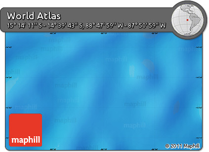 Physical Map of the Area around 14° 56' 57" S, 88° 19' 29" W