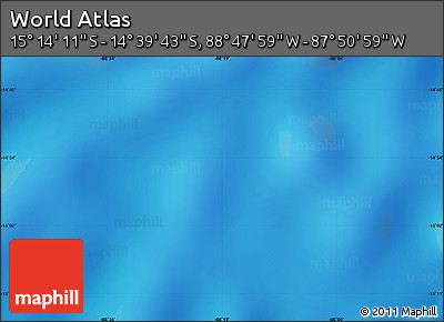 Physical Map of the Area around 14° 56' 57" S, 88° 19' 29" W