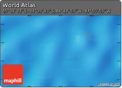 Shaded Relief Map of the Area around 14° 56' 57" S, 88° 19' 29" W