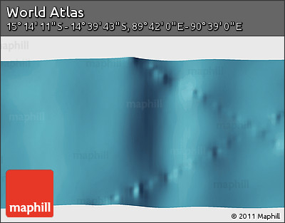 Satellite 3D Map of the Area around 14° 56' 57" S, 90° 10' 30" E