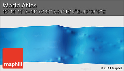 Physical Panoramic Map of the Area around 14° 56' 57" S, 90° 10' 30" E