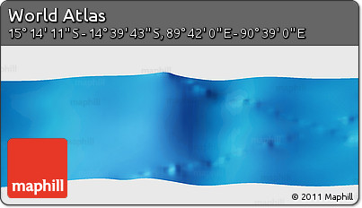 Physical Panoramic Map of the Area around 14° 56' 57" S, 90° 10' 30" E