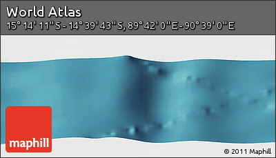 Satellite Panoramic Map of the Area around 14° 56' 57" S, 90° 10' 30" E