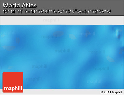 Physical 3D Map of the Area around 14° 56' 57" S, 90° 1' 30" W