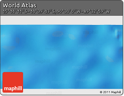 Physical 3D Map of the Area around 14° 56' 57" S, 90° 1' 30" W
