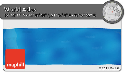 Physical Panoramic Map of the Area around 14° 56' 57" S, 91° 52' 30" E