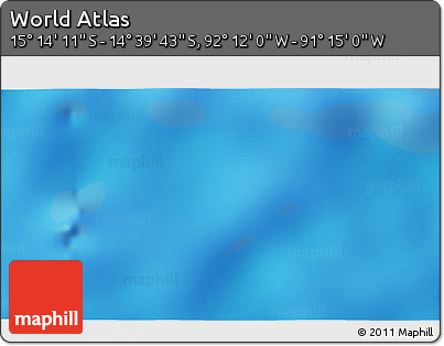 Physical 3D Map of the Area around 14° 56' 57" S, 91° 43' 29" W