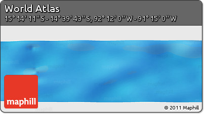 Physical Panoramic Map of the Area around 14° 56' 57" S, 91° 43' 29" W