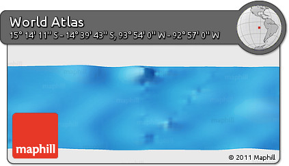 Physical Panoramic Map of the Area around 14° 56' 57" S, 93° 25' 30" W