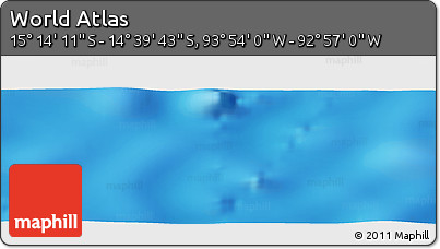 Physical Panoramic Map of the Area around 14° 56' 57" S, 93° 25' 30" W