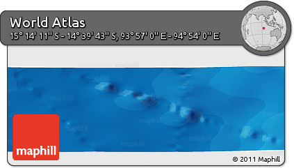 Political Panoramic Map of the Area around 14° 56' 57" S, 94° 25' 30" E