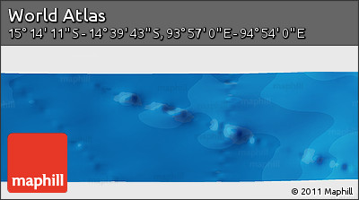 Political Panoramic Map of the Area around 14° 56' 57" S, 94° 25' 30" E