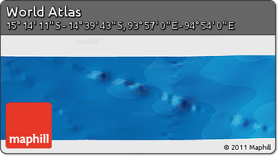 Political Panoramic Map of the Area around 14° 56' 57" S, 94° 25' 30" E