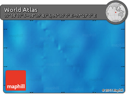 Physical Map of the Area around 14° 56' 57" S, 96° 58' 29" E