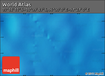 Physical Map of the Area around 14° 56' 57" S, 96° 58' 29" E