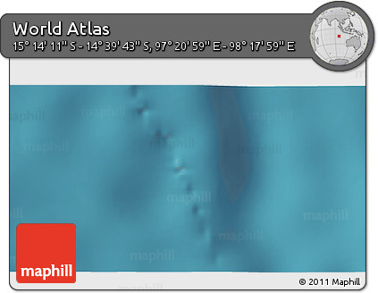 Satellite 3D Map of the Area around 14° 56' 57" S, 97° 49' 29" E