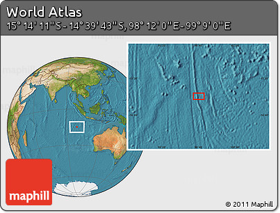 Satellite Location Map of the Area around 14° 56' 57" S, 98° 40' 30" E